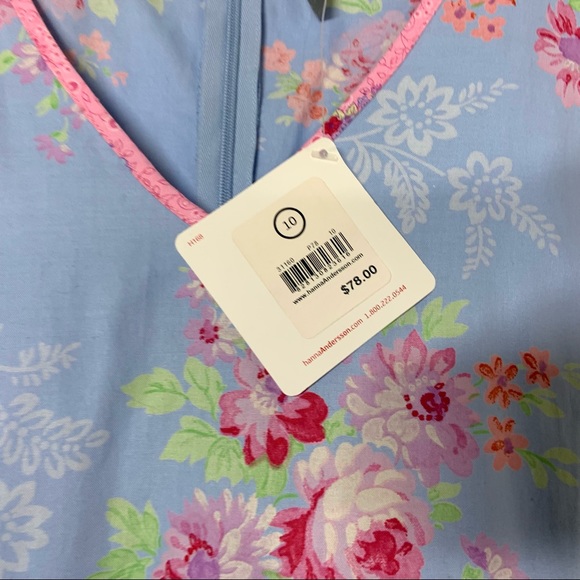 Hanna Andersson Floral Dress 3/4 Sleeve Size 10 - Picture 4 of 7